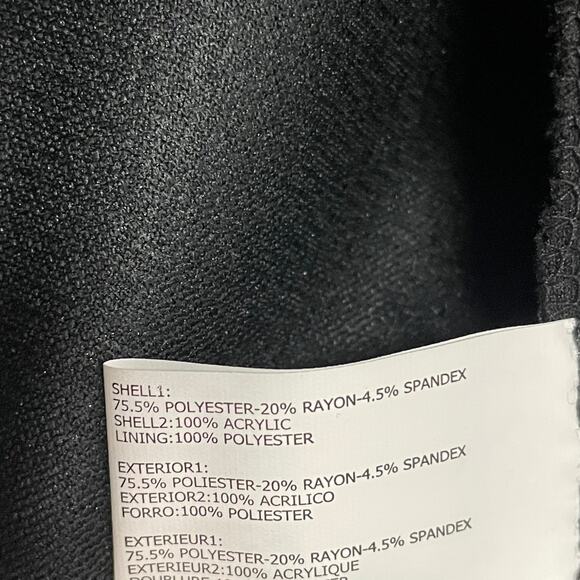 NWT Insight New York Zipper Accent Black White Houndstooth Jacket Womens 2 - Picture 6 of 7